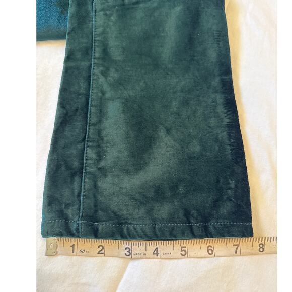Free People Women’s Velour Dark Green Boot Cut Crop Style Pants Size 28 - Picture 10 of 11